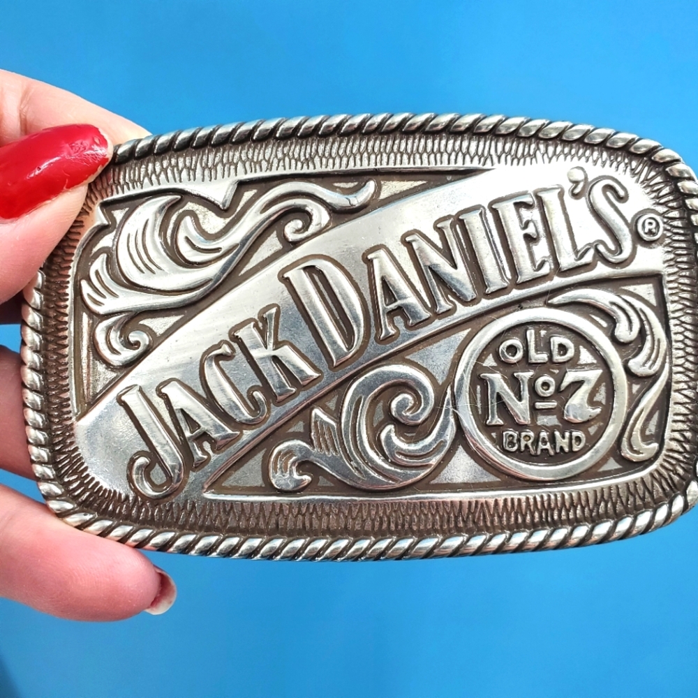 Jack Daniel's silver tone belt buckle 2005